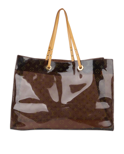 Ambre GM Tote, Vinyl, Brown/Transparent, LM0070,2*